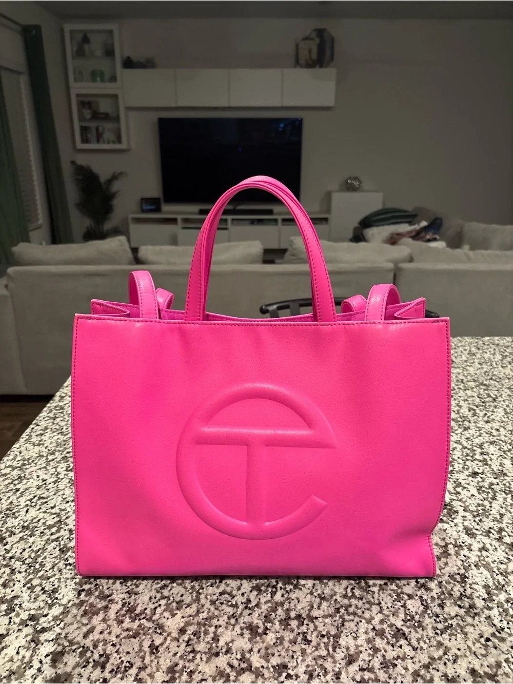 Telfar Large Azalea Pink Shopping Bag